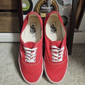 Vans Bold Red Canvas Shoes